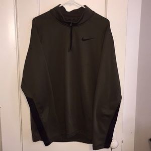 Nike 1/4 zip pullover. Olive green, XL